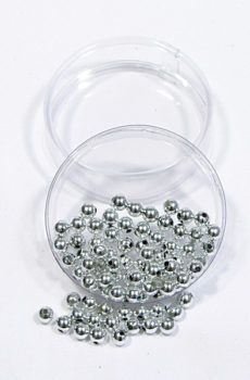 03-099 ezüst műanyag gyöngy 6mm