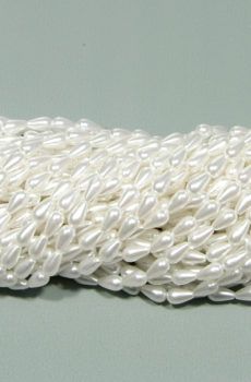 03-146 fehér tekla csepp gyöngy 5x11mm
