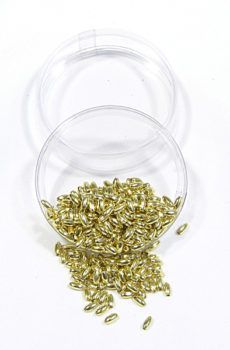 03-263 arany műanyag rizs gyöngy 3x6mm