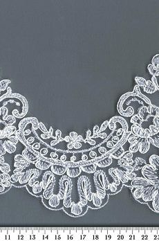 06-1066 Fehér zsinórozott szegő csipke 17cm