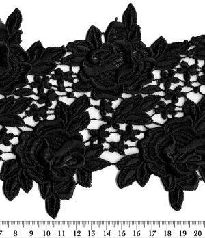 06-447-F Fekete légcsipke szegő 17cm