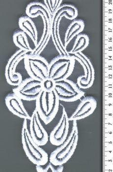 06-459 Organza alapú fehér csipkemotívum