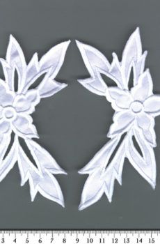 06-610 Düsesz alapú fehér páros csipke