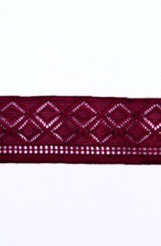 06-m-15 Bordó elasztikus szegő csipke 4cm