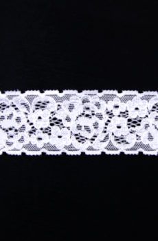 06-m-19 Fehér elasztikus szegő csipke 3,5cm