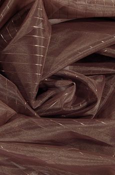 15-270 Barna csíkos opál organza 150cm