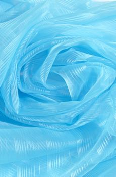 15-275 kék csíkos opál organza 150cm