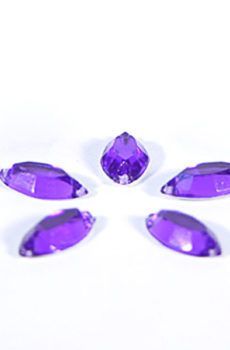 18-040 Zabszem lila varrható akril kő 6mm x 12mm