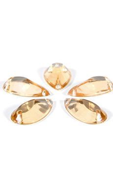 18-063 Csepp világos barack varrható akril kő 11mm x 20mm