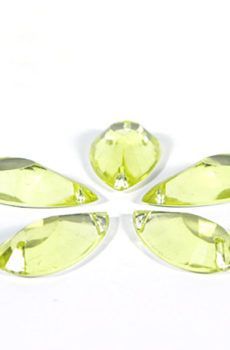 18-066 Csepp világos sárga varrható akril kő 11mm x 20mm