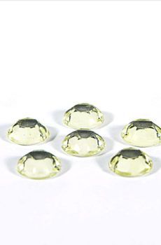 18-068 Kerek világos sárga varrható akril kő 10 mm  (ékkő)