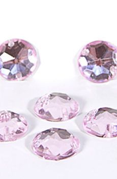 18-077 Kerek világos rózsaszín varrható akril kő 12 mm