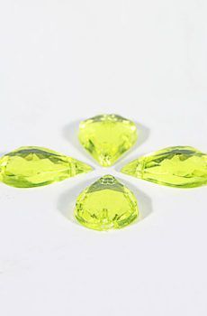 18-086 Virágszirom neon sárga varrható akril kő 10mm x 14mm