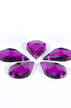 18-088 Virágszirom lila varrható akril kő 10mm x 14mm