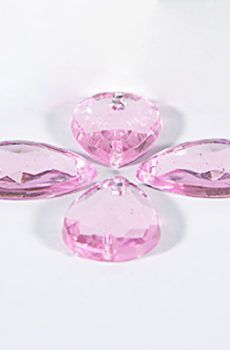 18-093 Virágszirom világos rózsaszín varrható akril kő 13mm x 18mm