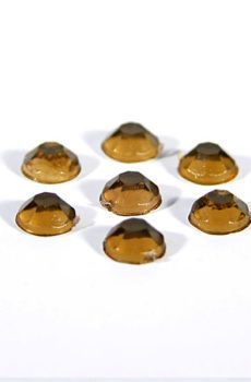 18-127 Kerek barna ragasztható akril kő 5mm  (AFS20)