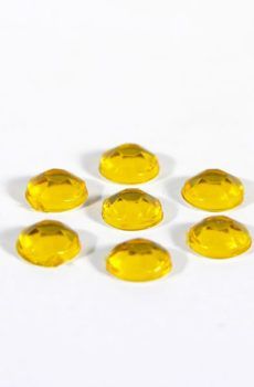 18-128 Kerek narancs ragasztható akril kő 5mm  (AFS20)