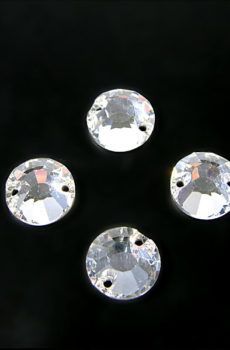 19-090 Ezüst kerek kristály varrható 10mm