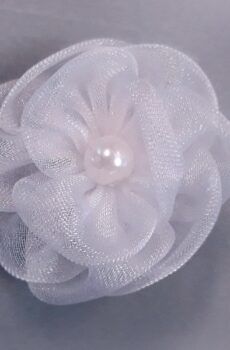 30-257 Organza Virág - fehér