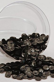26-005 fekete flitter 6mm 500 gr