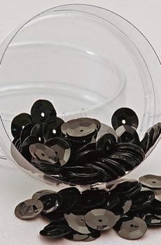 26-006 fekete flitter nagy 10mm 500 gr