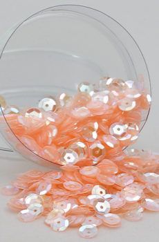 26-008 barack, átlátszó flitter 6mm 500gr