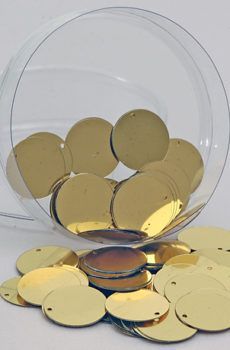 26-014 arany flitter érme 16mm