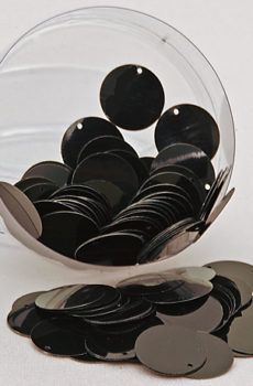 26-015 fekete flitter érme 16mm 500 gr.