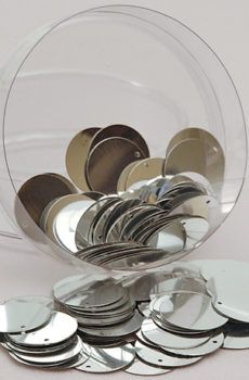 26-045 ezüst tallér flitter 15mm 500gr / csomag