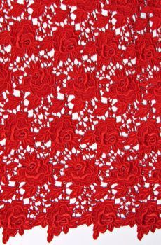 28-072-P Légcsipkeanyag piros