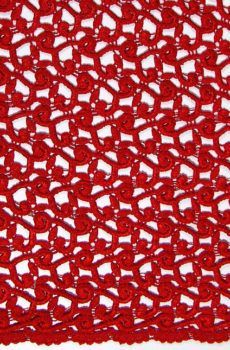 28-074-P Légcsipkeanyag piros