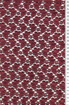 28-125-Bo Bordó Légcsipkeanyag