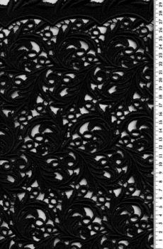 28-215-F Légcsipkeanyag fekete