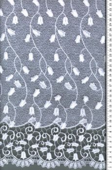 28-223 Fehér Légcsipke anyag jacquard tüllel