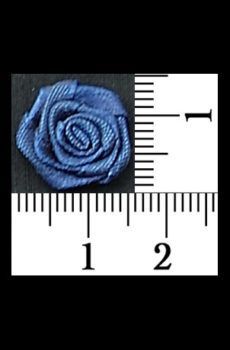 30-192 Virág - Király kék szatén rozetta