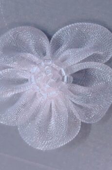 30-201 Virág - Fehér organza