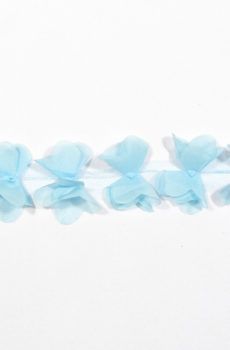 30-285 Babakék színű muszlin virág 6cm