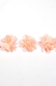 30-290 Lazac színű muszlin virág 6cm