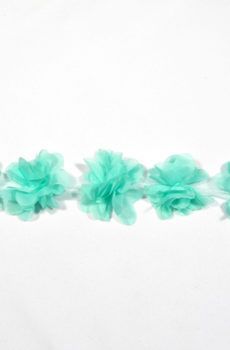 30-291 Menta színű muszlin virág 6cm