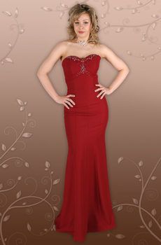 33-1257 Bordó Báli ruha