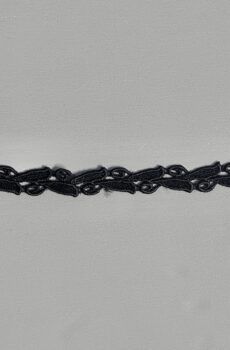 06-729-F Fekete légcsipke szegő 1,5cm