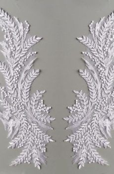 06-1281 Fehér páros csipke 39cm x 15cm