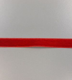 31-076 piros bársony szalag 1cm széles