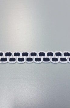 31-080-28 Fekete-fehér díszítő szalag 1,8cm széles