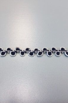 31-080-29 Fekete-fehér díszítő szalag 1,5cm széles