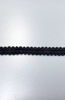 31-080-46 Fekete színű díszítő szalag 1cm széles