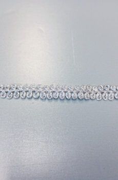 31-080-49 Ezüst színű díszítő szalag 0,5 cm széles