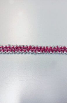 31-080-59 Pink színű díszítő szalag 1,5cm széles