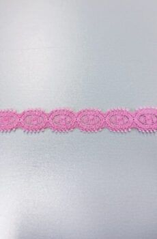 31-080-60 Rózsaszínű csipke gumiszalag 1,3cm széles