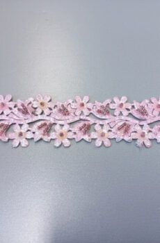 31-080-61 Rózsaszínű díszítő szalag 3,5cm széles